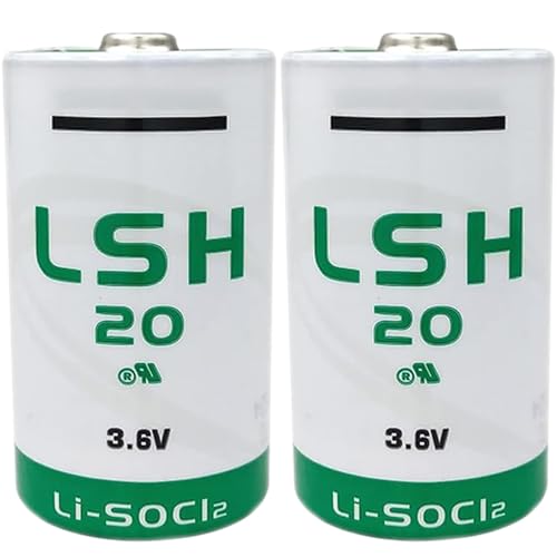 BATTEMALL (2pcs/Pack) LSH20 3.6 Volt D 13000mAh Lithium Battery for LSH20 ER34615M Lithium Battery Non-Rechargeable