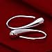 Naivo Teardrop Drop Hoop Silver Plated Earrings for Women Lady's Gift