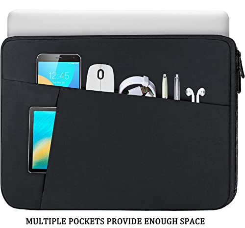 Laptop Case Sleeve 15.6 inch, Durable Shockproof Protective Computer Carrying Cover with Front Pocket, Briefcase Handbags Laptop Sleeve Bag for 15.6 inch HP, Dell, Acer, Asus, Notebook, Black by BOOEUDI - Image 3