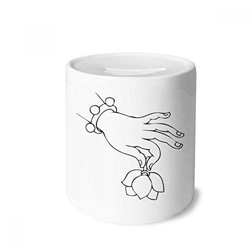Tirelire bouddhisme lotus dessin pour une déco zen de votre bureau