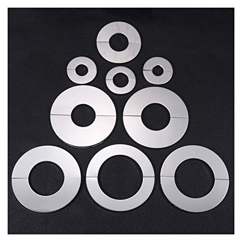 Bellay 1Pc Self-Adhesive Stainless Standing Steel Water Pipe Wall Cover Bathroom Accessories Shower Taps Decorative Cover (Color : Silver, Size : 68X26X13Mm) #TOP6