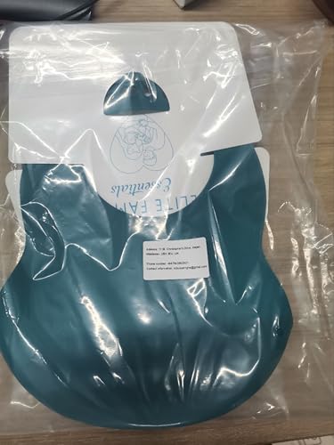 Elite Family Essentials Silicone Baby Bib - Waterproof, Adjustable Feeding Bib for Babies & Toddlers, Dinosaur Design (Olive Green) - Image 2