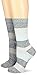 Columbia Women's Micropoly Striped 2 Pack Crew, Pond, Shoe Size(4-10)/Sock Size(9-11)