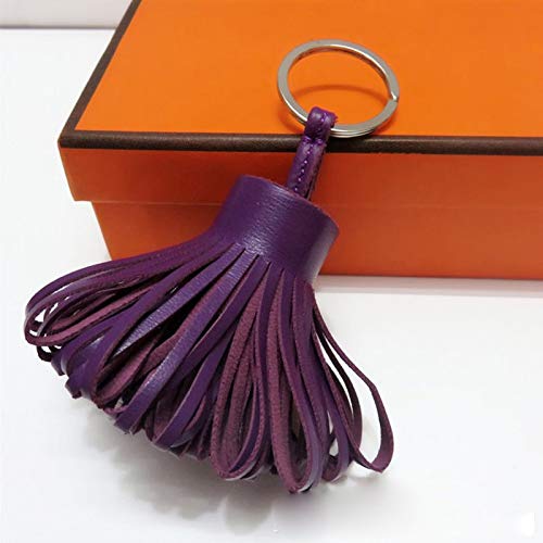 Preisvergleich Produktbild YUESHAO Quaste Schlüsselanhänger Handgefertigte Leder Quaste Schlüsselbund Metall Schlüsselanhänger Frauen Tasche Charme Zubehör Handtasche Schlüsselanhänger Auto Anhänger