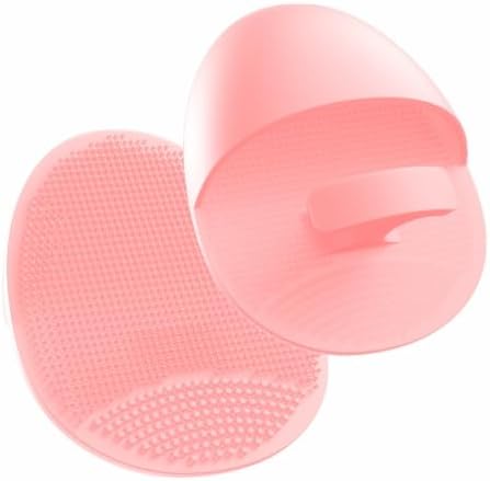 Exfoliante facial de silicona suave, paquete de 2, cepillo de limpieza facial manual de silicona, almohadilla de lavado facial para limpieza de