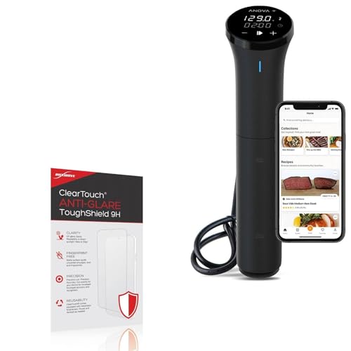 BoxWave Screen Protector Compatible with Anova Culinary Sous Vide Precision Cooker Nano 3.0 - ClearTouch Anti-Glare ToughShield 9H (2-Pack), Anti-Glare 9H Tough Flexible Film Screen Protector