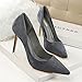 Hee grand Classic Pointed Toe Heels for Women Fashion Suede Stiletto Wedding Party Dress Shoes Office Pumps Lady High Heels,Grey 6