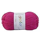 golo Acrylic Yarn 50g Blanket Yarn Acrylic Yarn for Crocheting (50g-1, Rose red)
