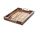 L&M rustic serving wood tray - decorative vintage wooden trays - Large, light tray with metal handles. This solid and vintage tray can fully be a decoration in your house, cafe and bar