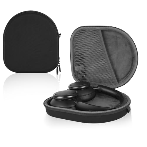 Linkidea Headphones Carrying Case Compatible with Anker Soundcore Q11i, Life Q35, Life Q20, Q20i, Q20+, Q30, Protective Hard Shell Travel Bag with Cable, Charger Storage (Black)