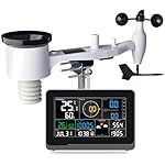 Estación meteorológica (WH5000 7 en 1 WiFi): DP3000 3 en 1 WiFi/Lan Gateway (concentrador WiFi compatible con IoT con almacenamiento de datos en tarjetas Micro SD) Wifi/LAN Gateway con sensor 3 en 1 (temperatura, humedad, presión atmosférica) - Contiene una ranura para tarjeta micro SD para alm...