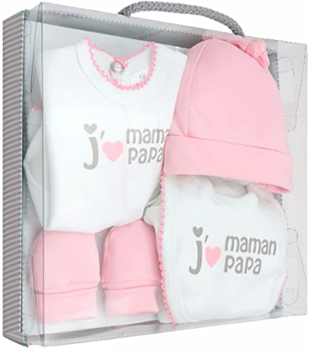 NOSBEBES ® - Coffret Naissance - Fabriqué en Europe - Ensemble bébé - Kit naissance - Kit naissance Bébé - Coffret Cadeau Naissance - Coffret Cadeau Bebe (0CO1) Cover