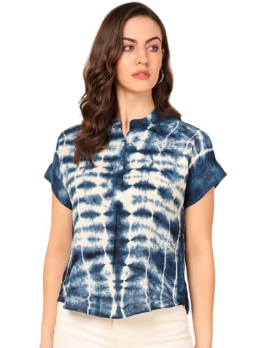 Image of Maaesa Hand Dyed Rayon Top for Women