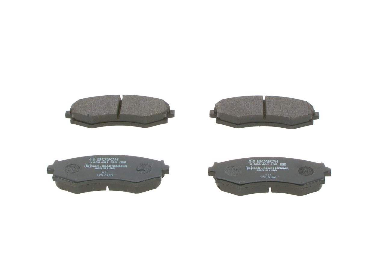 Bosch BP588 - Brake Pads Car Front Axle - Bosch Quality - Reduced Noise and Dust - ECE-R90 Certified - Copper-Free - 1 Set of 4 Pads