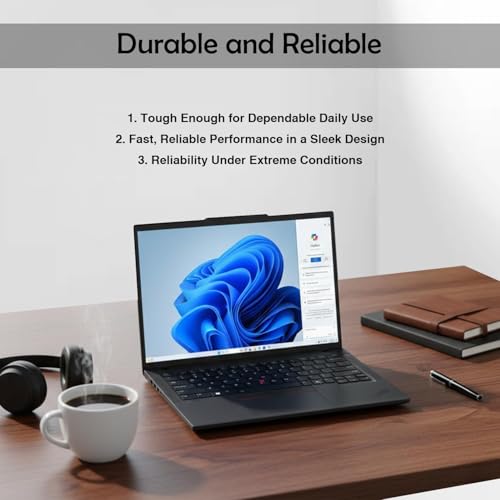 Image of Lenovo ThinkPad T14 Gen 6 Copilot+ Business Laptop 14.0 inch IPS FHD+ Display | Intel Ultra 7-255U, 16GB DDR5, 512GB PCIe SSD, Backlit KB, Fingerprint, 5MP Webcam, 2 Thunderbolt 4, Win 11 Pro