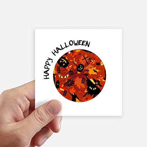 Autocollant Halloween durable 10cm x 10cm multicolore pour mur et bagage rigide - 2