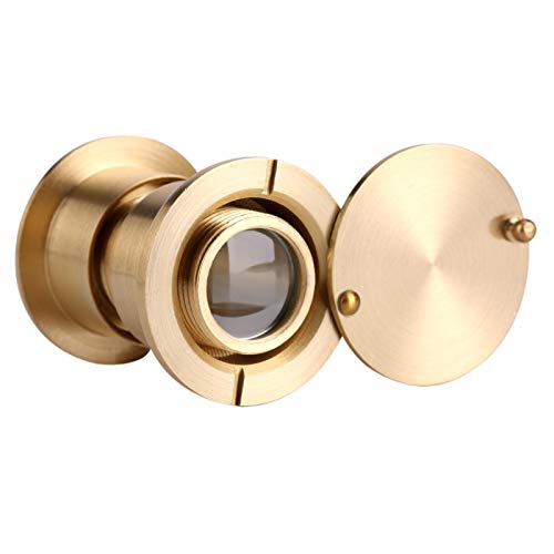 Mirilla para puerta con ángulo de visión de 28mm y cubierta de privacidad resistente (Dorado) miniatura 5