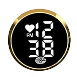 Orologio digitale compatto per moto, piccolo display a LED adesivo, ideale per barche, veicoli, robusto alloggiamento in metallo, orologio da cruscotto (B, taglia unica)