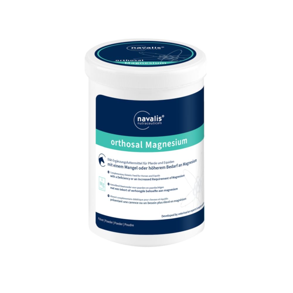 Navalis orthosal Cheval de magnésium | 1 kg | Complément alimentaire diététique pour chevaux | Avec complexe de magnésium