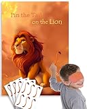 Safari Party Supplies, Pin the Tail on the Lion Games. Wild Jungle Birthday Party Supplies, Big Poster. Theme Zoo Safari Party Favors, Elastic Blindfolds, Stickers Edge Cut Jungle Party Decorations.