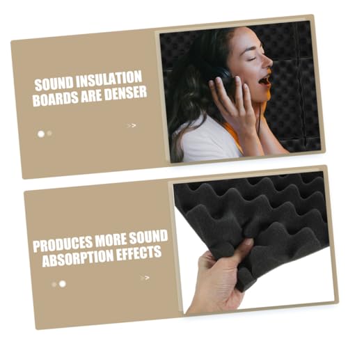 8 piezas Paneles Acústicos Autoadhesivos Para Paredes de Alta Densidad para Dormitorio Estudio y Home Theater, Ligero, Fácil Instalación, Reducción de Ruido miniatura 6