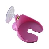 Beer and Wine Glass Holder – For Shower, Bathtub, and Hot Tubs – Strong Suction Cup Mount (Pink) – H