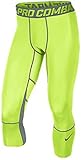 Nike Men's Dri-Fit Pro Hypercool Compression Tights-Volt/Wolf Grey-Medium