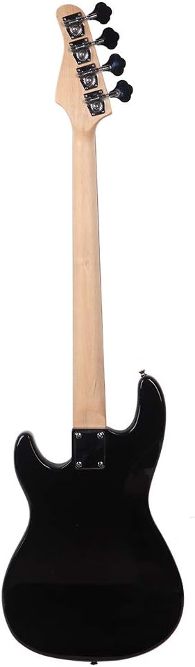 4 String Electric Bass Guitar, Exquisite Burning Fire Style Electric Bass Guitar Beginner Kits, Stylish Bass Guitar, Premium Quality & Affordable Musical Instrument (Black)