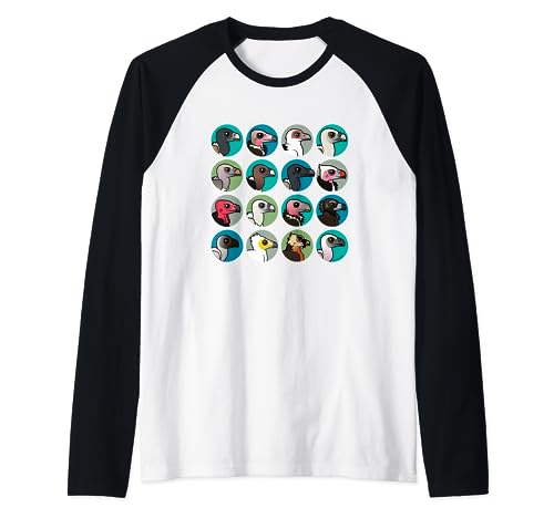 Cute Cartoon Old World Vultures | Birdorable Bird Portraits Raglan Baseball Tee