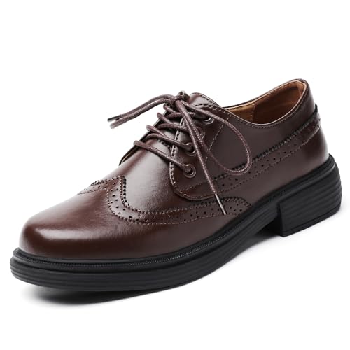 Image of OKJ Black Womens Oxford Lace Up Slip On Women Business Dress Work Shoes