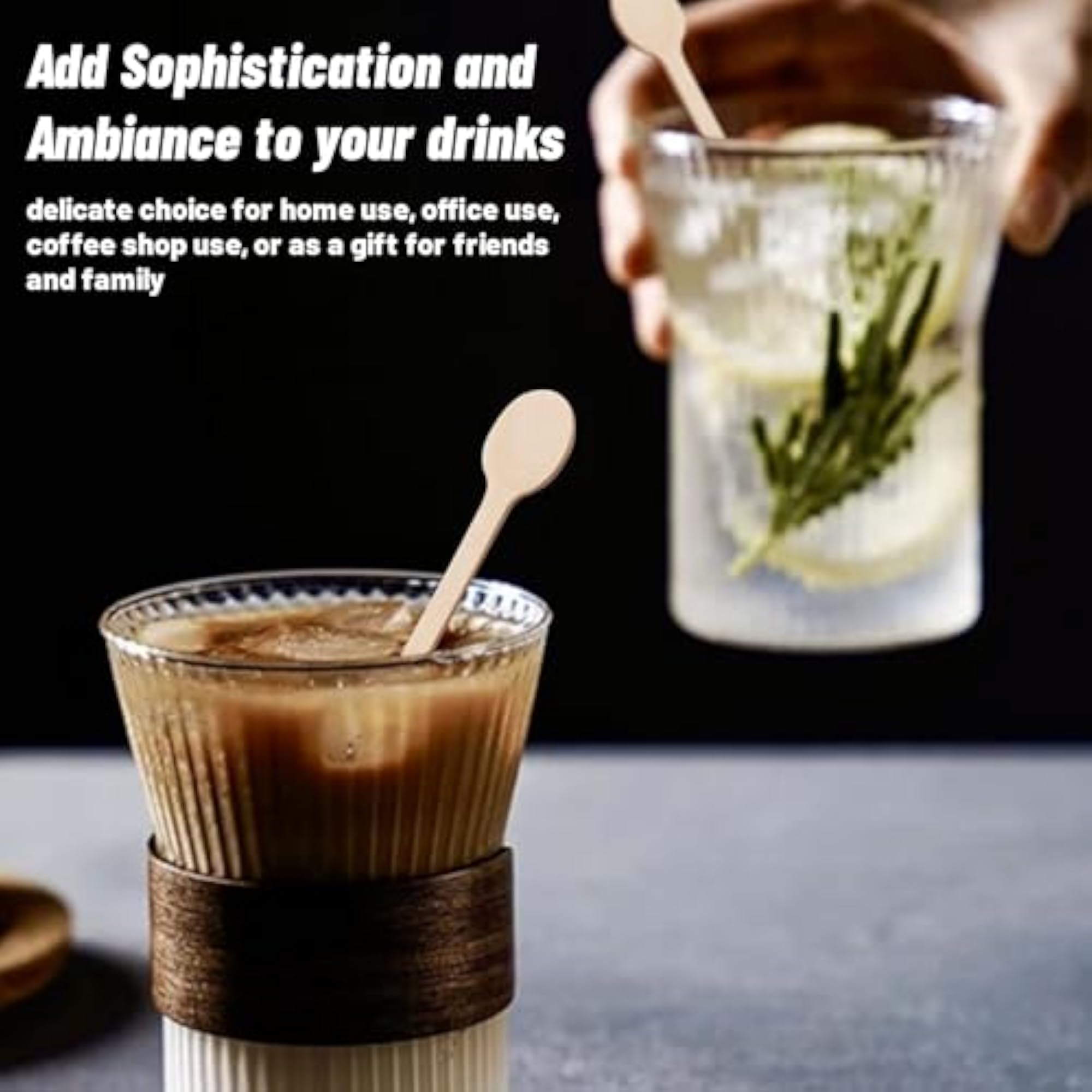100pcs 7 Inch Natural Wooden Stir Sticks, Disposable