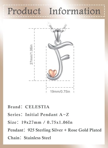 Collier lettre argent 925 avec pendentif initiale cœur discret - 6