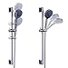 KES Shower Slide Bar with Five Function Massaging Hand Shower Head Adjustable Polished Chrome, F200-CH-C1