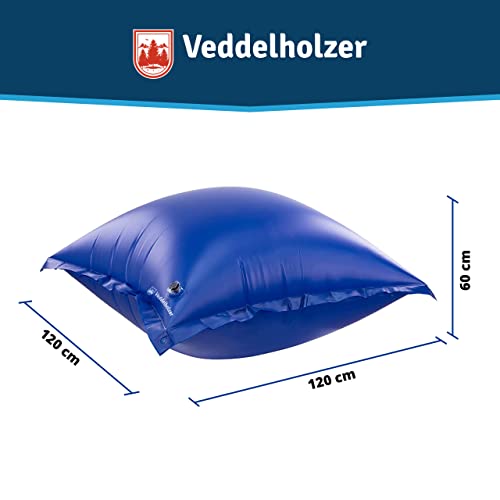 Veddelholzer 2 mal XXL 120 x 120 cm Luftkissen inkl. 8m Seil Poolkissen Winter zur Poolabdeckung. Pool Zubehör Pool Wintermittel zur Pool Überdachung, Abdeckung im Winter und bei schlechtem Wetter