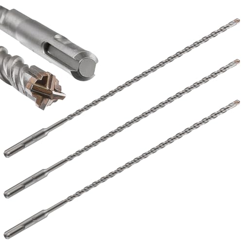 Wensilon Concrete Drill Bit Lengthening 3pcs 1/4" X 12"-10" Cross-Type