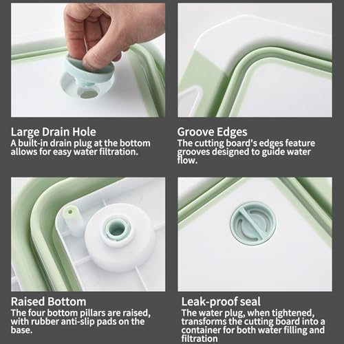 Planche à Découper pour Camping et Bac de Lavage Pliable - 6