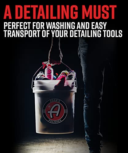 Adam's Car Wash Bucket (5 Gallon Bucket + Grit Guard + Gamma Seal Lid) - Perfect Car Detailing Tool For Car Washing & Garage Storage | Stores Car Wash Soap, Foam Cannon, Foam Gun, Microfiber Towels & More #TOP2