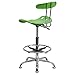 Flash Furniture Vibrant Spicy Lime and Chrome Drafting Stool with Tractor Seat