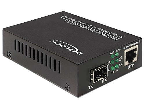 Preisvergleich Produktbild DeLock PoE+ Medien Konverter 10 / 100 / 1000Base-T zu SFP