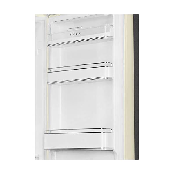 Smeg fab32urwh3 24 inch wide 117 cu ft retro refrigerator with bottom freezer right hinge made in italy  urban country home decor