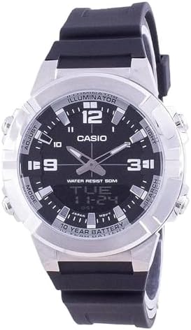 Casio Analog Digital World Time Resin Strap Amw-870-1A Amw870-1