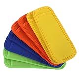 Cabilock 8 Stück Teiliges Wiederverwendbare Eisstielhüllen aus Flexiblem Material Gefriergeeignete Kälteisolierende Eis Pop Beutel für Tragbare Eiscremehalter in Bunten Farben für