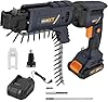 20V Drywall Screw Gun Brushless, MAXXT Cordless Lithium-Ion Brushless Self Feeding Drywall Screwdriver Autofeed 5000RPM with Collated Drywall Attachment（Included 2.0Ah Battery and Charger）