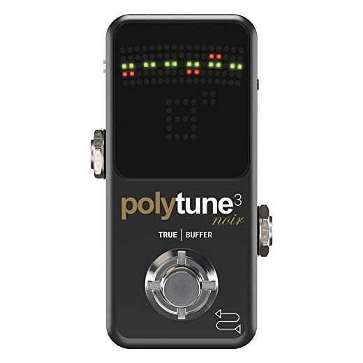 TC Electronic POLYTUNE 3 NOIR Tiny Polyphonic Tuner with Multiple Tuning Modes and Built-In BONAFIDE BUFFER