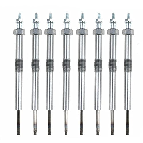 Ensun 12639701 Diesel Glow Plug (Pack Of 8) - 4.85V - Dual Coils Fast Start - Replacement For - Lmm Lml Lbz Silverado Sierra Duramax 6.6L #TOP29