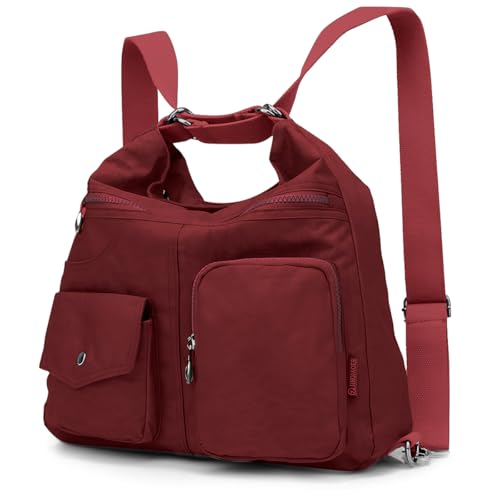 Bolsa Feminina 2 em 1 Mochila Multiuso Moderna e Espaçosa (Vermelho)