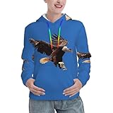 Taille : ce pull léger imprimé aigle est disponible en 5 tailles, S à 2XL, adapté à la plupart des femmes.