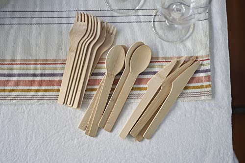 Bambu, Disposable Biodegradable, Compostable Bamboo Forks, Bulk Case, 100% Organic Utensils For Weddings, Parties, Picnics, Events Or Any Occasion. Pack Of 250 #TOP4