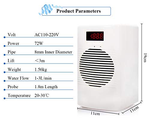 image for YJINGRUI 5Gal Aquarium Water Chiller Fish Tank Refrigerator 20-30℃ A