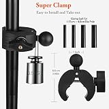 Peastrex uchwyt Ipad do stojaka na mikrofon, telefon na tablety Micofon Muzyczny Mount Rotatable z Super uchwytem zacisku dla iPad Pro 12.9 Air Mini, Android, 4-13,5calowe iPhones i tablety